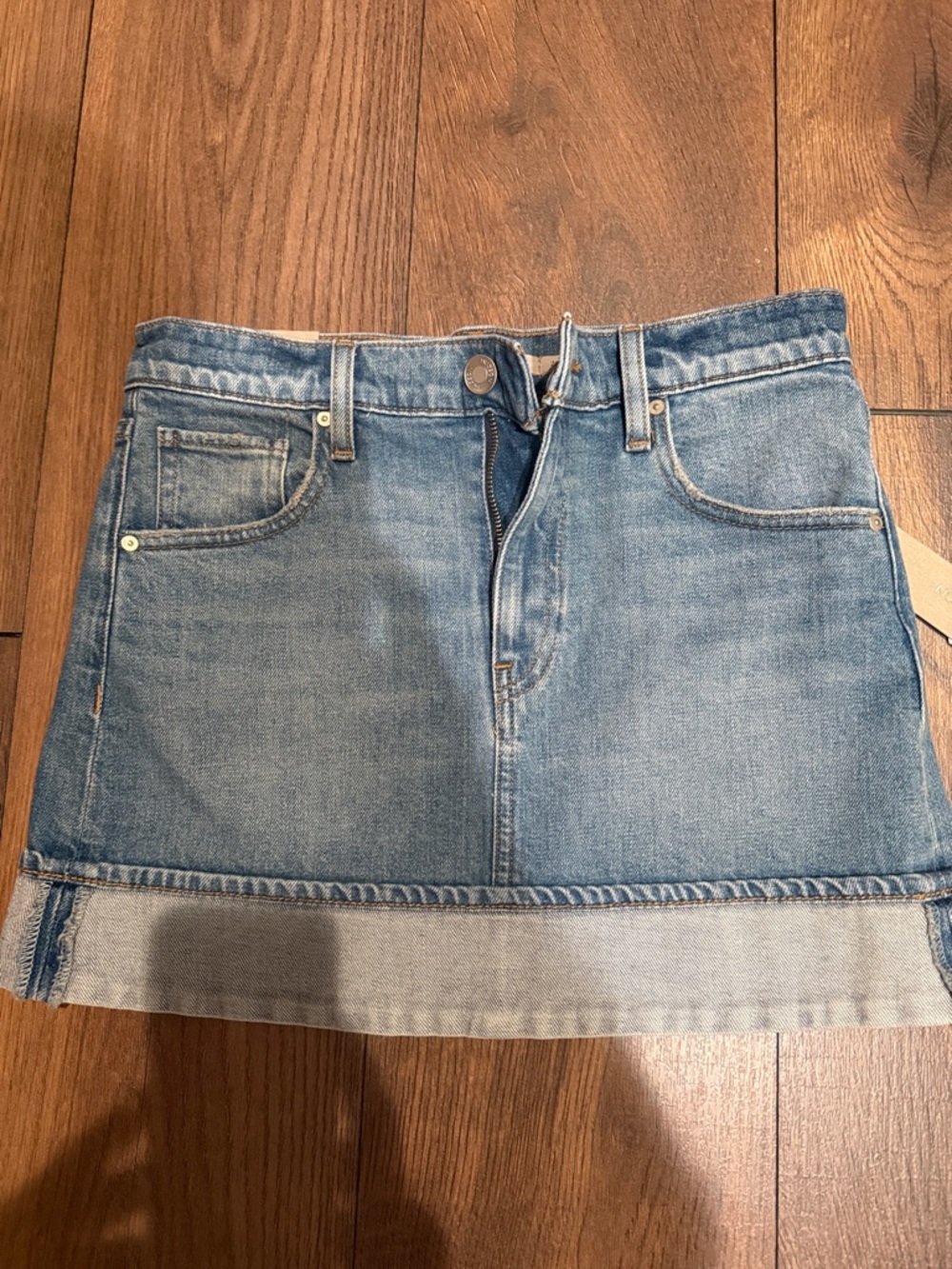 Hudson cuff denim mini skirt Parkwood size 26 nwt